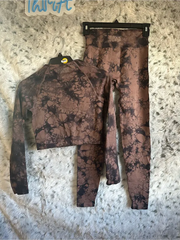 Active USA 101. Pink active set bundle 2pc brown xs/s nwot - Image 2