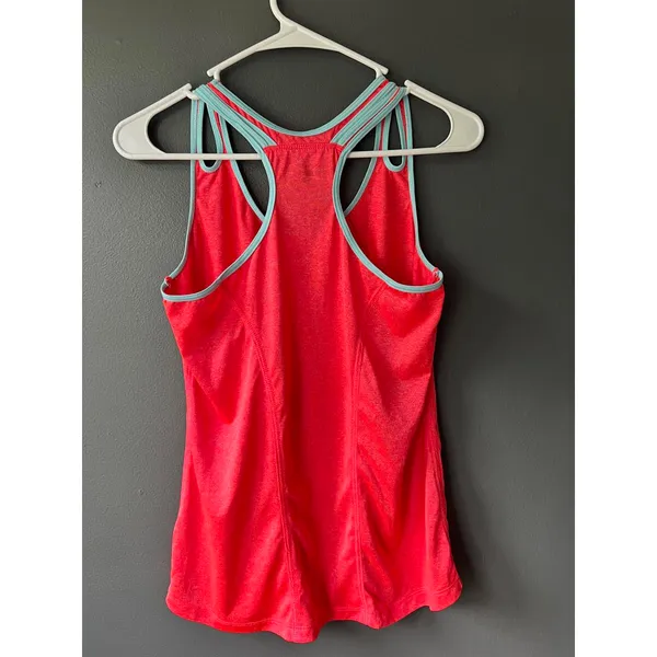 Hind Women's Athletic Tank Top Medium Red with Light Blue Trim - Image 2