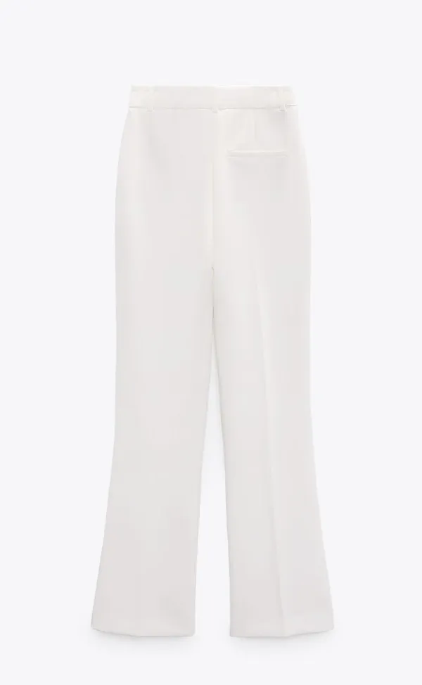ZARA nwt white straight leg vented pants - Image 7