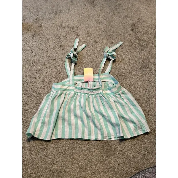 Stoney Clover Lane X Target Green Striped‎ Tie Strap Tank Top Size Large - Image 3