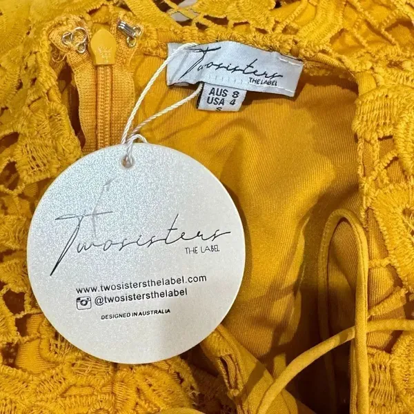 NEW Twosisters The Label Sonia Dress Mustard Women’s 4 - Image 9