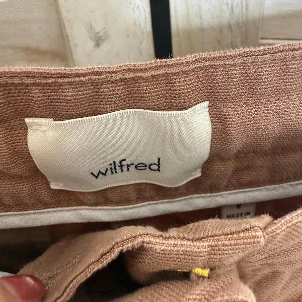 WILFRED ARITZIA Women's 8 Allant Linen Pants Cropped Waist Tie Moroccan Spice - Image 6
