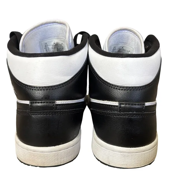 Nike Air Jordan 1‎ Mid Shoes Women's Sz 9.5 White Black Panda DV0991-101 - Image 2