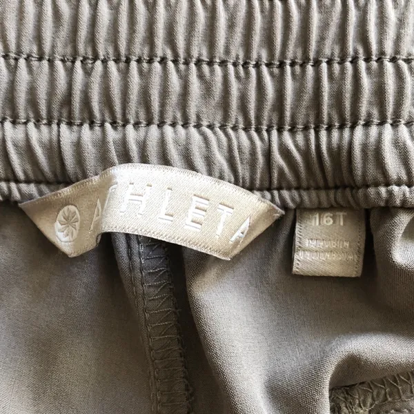 Athleta Khaki Straight Leg Cargo Pants, 16 Tall - Image 2
