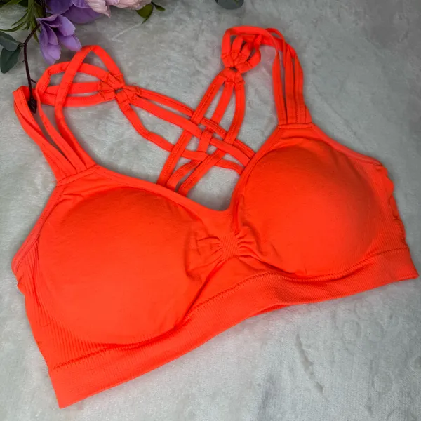 NEW Anemone Bright Orange Strappy Bralette - Image 2