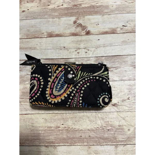 Vera Bradley Quilted Wallet Bandana Swirl Black - Image 2