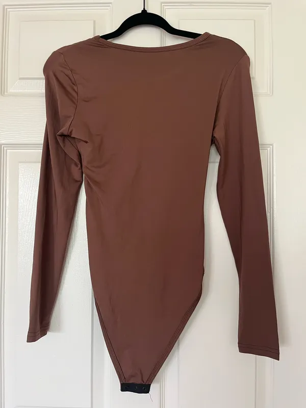 SheIn Brown long sleeve bodysuit - Image 2