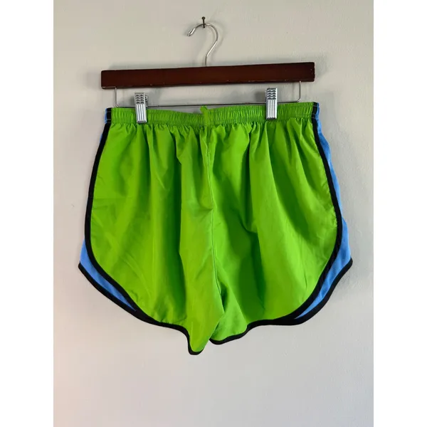 Nike Dri-FIT Tempo Running Shorts Lime Green Blue Women Large 211646-328 - Image 3