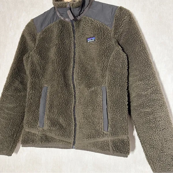Patagonia Women's Fleece Retro-X Jacket Full Zip Stand-Up Collar Dark Walnut S - Image 4
