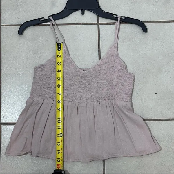 American‎ Eagle Women Tan/Beige Tank Top Peplum Size Small - Image 7
