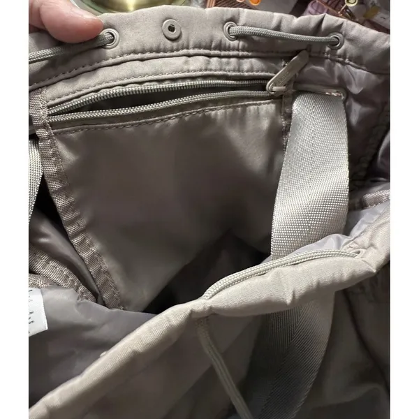 Beyond Yoga Go To Backpack Taupe Gray Nylon Gym Yoga Bag with‎ Shoe Compartment - Image 4