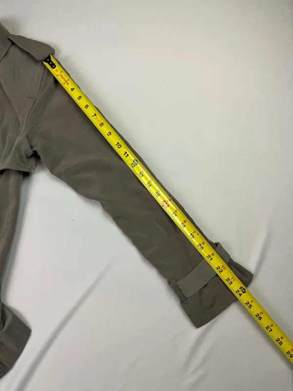 Gap Modern Gray Lightweight Open Front Belted Trench Coat Size Medium - Image 11