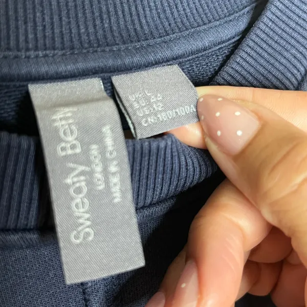 Sweaty Betty Revive T-Shirt Dress Navy Blue Crewneck Trapeze Seam Detail US 12 L - Image 3