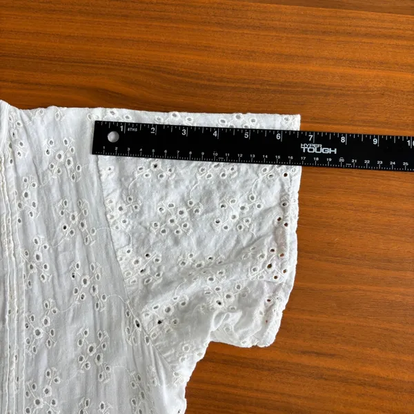 Olivaceous Eyelet‎ Sundress S White Cottagecore Summer Beachy Coquette Preppy - Image 12