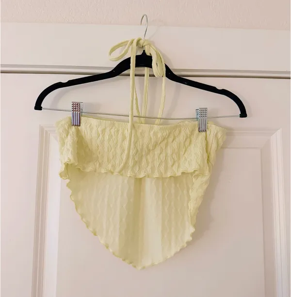 Amazon Yellow Tie-Neck Top - Image 2