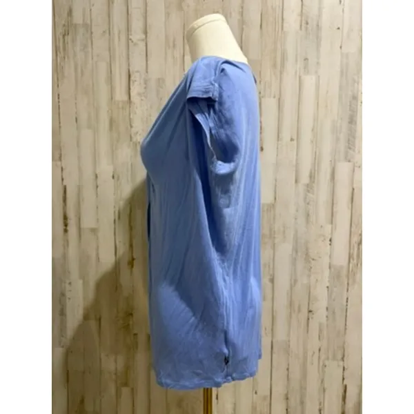 Michael Michael Kors Blouse Women's Medium‎ Blue Twist Front Knot Tunic Top - Image 5
