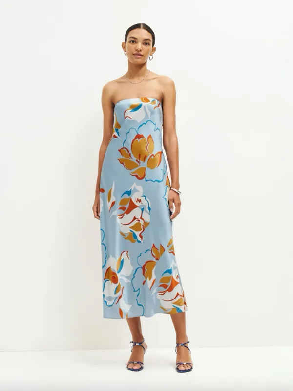 Reformation Joanne Silk Dress - Image 3