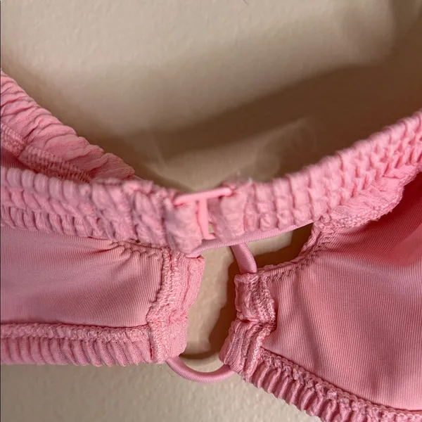 aerie Pink Ribbed Tie-Side Bikini Set - Image 6