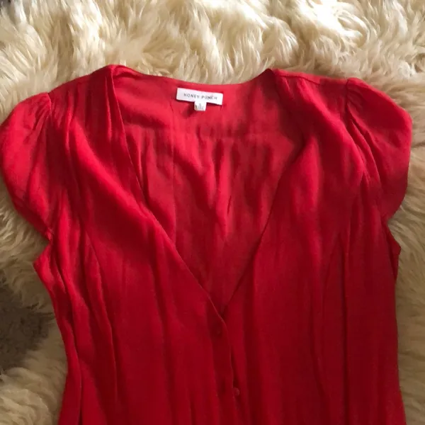 Coral Button Up Dress - Image 5