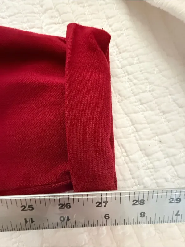 Judy Blue Garmet Dyed Deep Red Boyfriend/ Jogger Jeans Drawstring Waist NWT Fall - Image 13