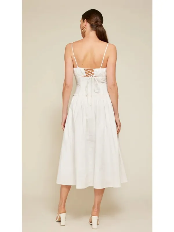 Line & Dot Maison Corset Dress in White Small New Womens Maxi Gown - Image 12