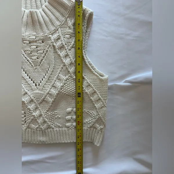 Turtleneck Crochet Sweater Vest Fall Fashion Knit Sleeveless Tank Tops - Image 6