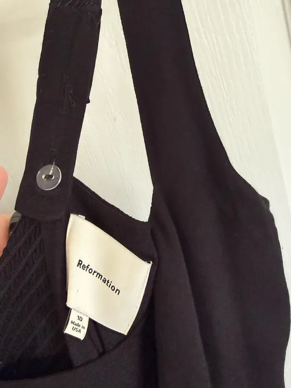 Reformation Wide Leg Black Jumpsuit - Image 5