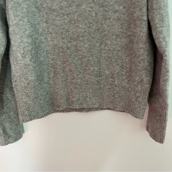 MAGASCHONI Grey Wool Blend MockNeck Sweater Size Small - Image 5