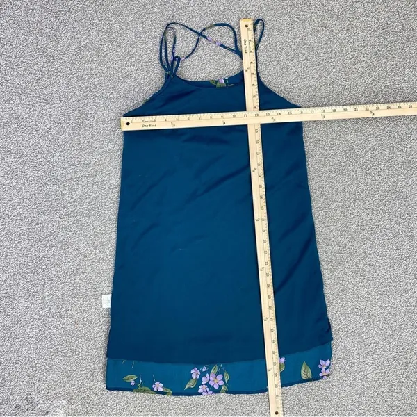 Mi Ami Francesca’s Floral‎ Cold Shoulder Tiered Ruffle Shift Dress Teal XS - Image 11