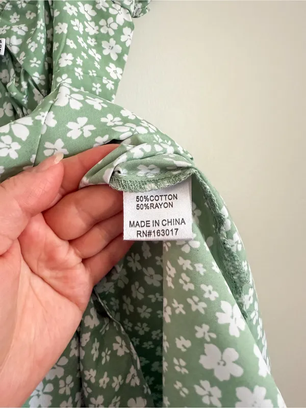 Princess Polly Green and white Floral Romper Size 10 NWT - Image 6