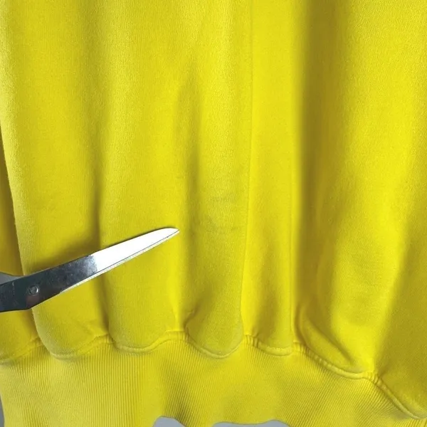 SoulCycle Women's Crewneck Sweater M Bright Yellow Cotton Pullover Made in USA - Image 8