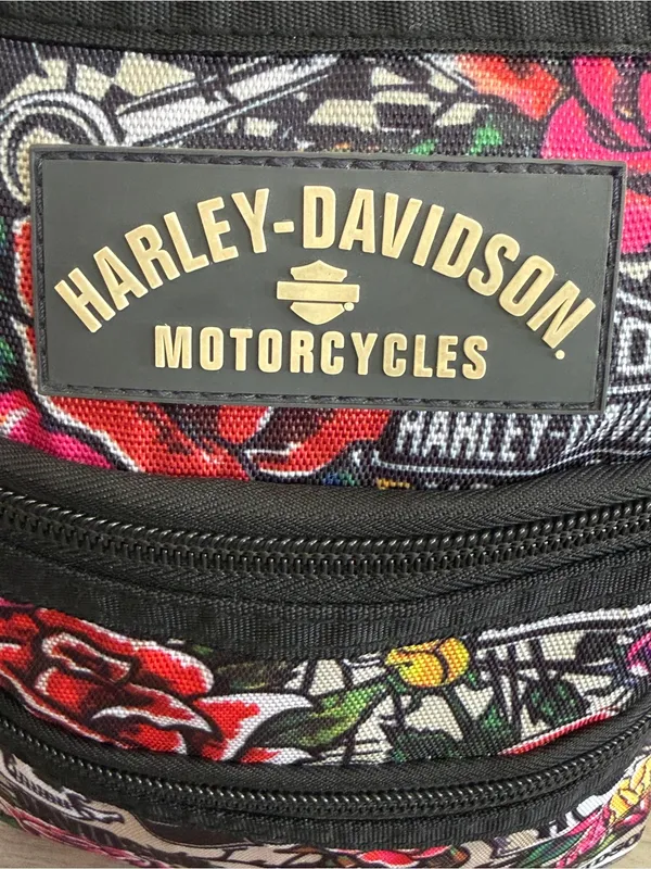 Harley-Davidson® X-Body Tattoo Art Crossbody Bag Sling Purse Skulls Flowers - Image 2