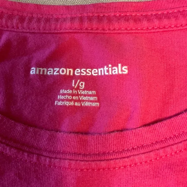 Amazon Essentials Hot Pink Short Sleeve Tee Size L - Image 5