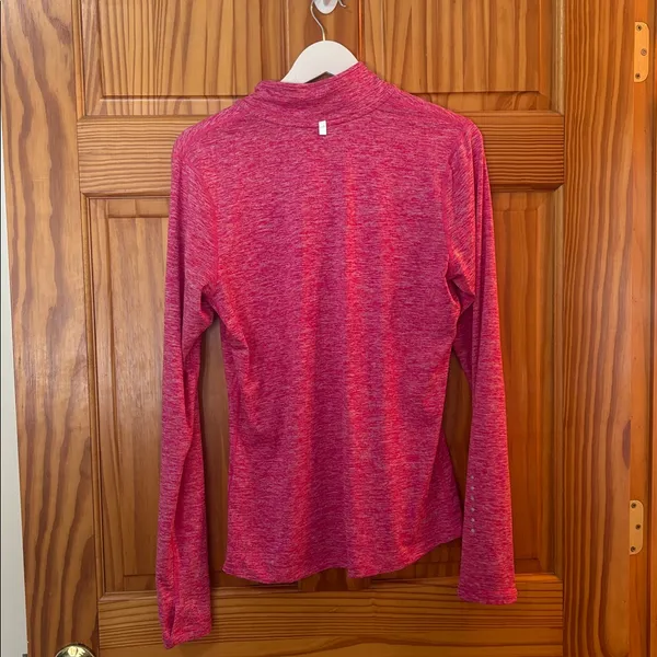 Nike Running Size Medium Dri-Fit Pink Activewear 1/4 Zip Top - Image 6