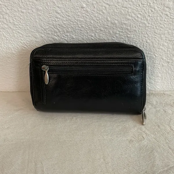 Buxton Black Leather Zip - Image 2