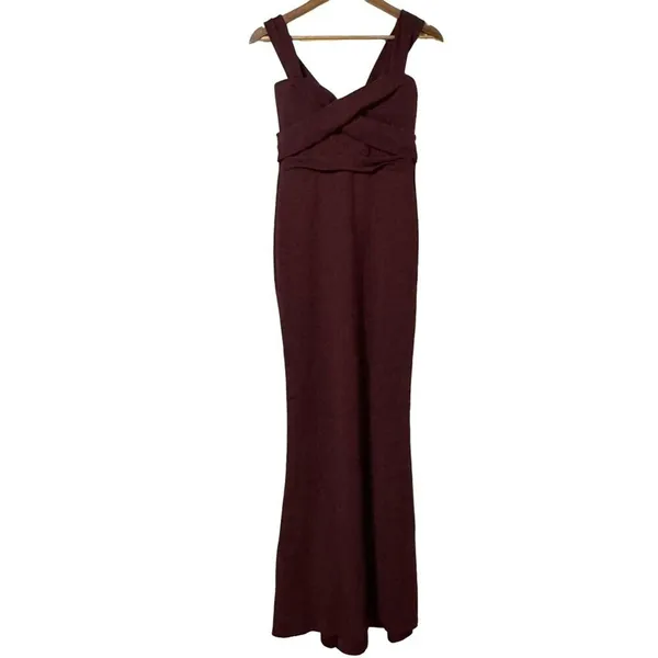 Nookie Camille Off Shoulder Wine Maxi Gown Formal Dress NWT Large - Image 5