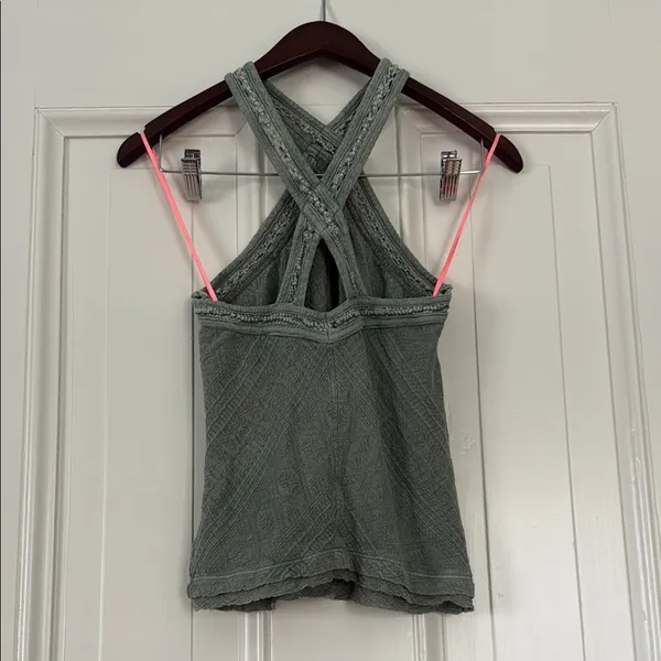 Free People Green Halter Tank Top - Image 4