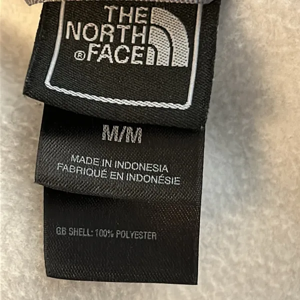 The North Face White Zip-Up Fleece Jacket Size Medium. Cream - Image 9