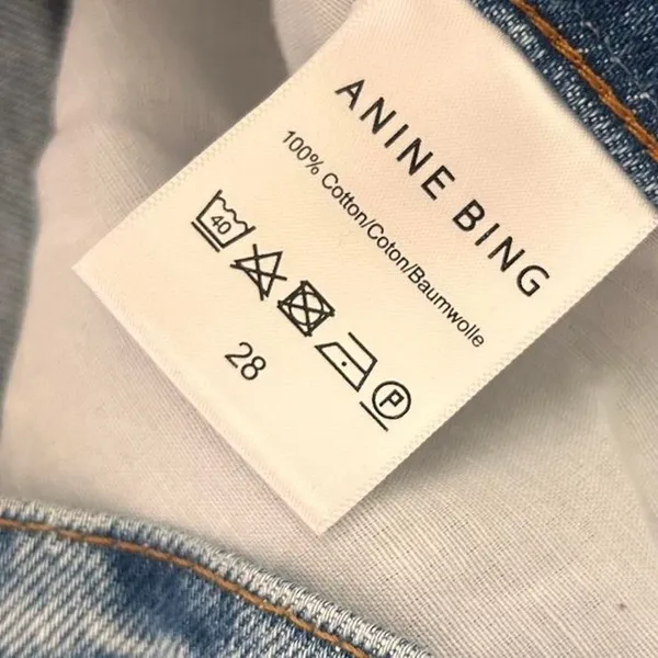 Anine Bing Sonya Jeans Light Wash Straight Leg Size 28 | Minimalist - Image 8