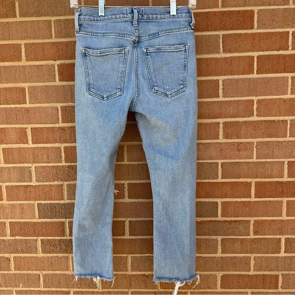 Agolde Toni Light Wash Denim Distressed Jeans Size 24 - Image 10