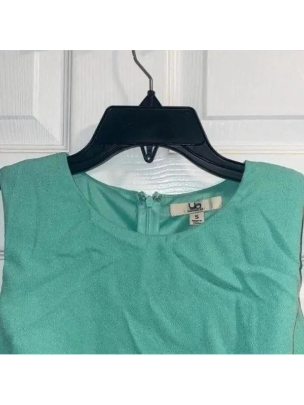 Ya Los Angeles Blue Color Block Cheer Style Sleeveless Fit and Flare Dress - Image 2