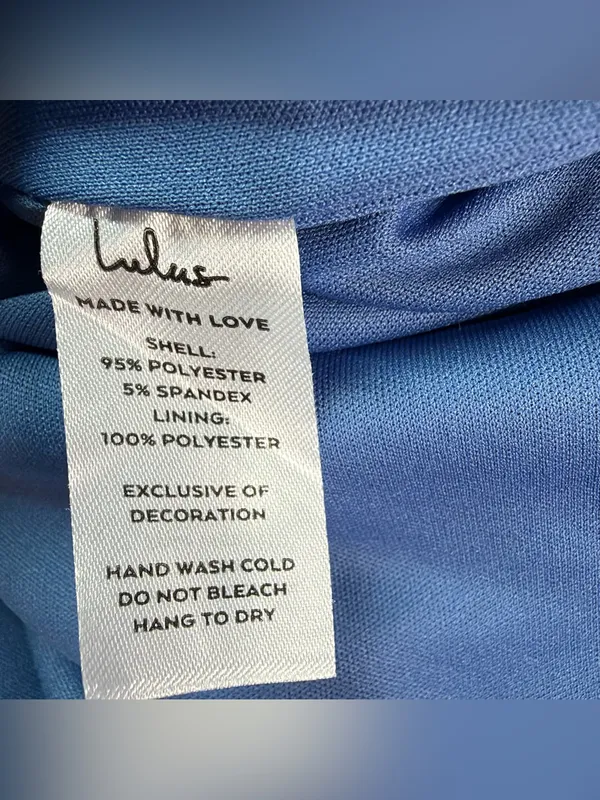 Lulus Women’s Elegant Allure Slate Blue One-Shoulder Sleeveless Midi Dress Size - Image 6