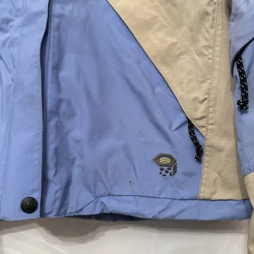 Mountain Hardwear Conduit Ski Snowboard Jacket Blue Tan Hood Women's Size‎ 8 - Image 2