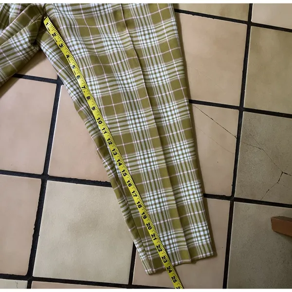 ASOS Plaid Pants Sz 6 Green Preppy Mod Retro Punk Skate Rocker Grunge Emo Ankle - Image 10