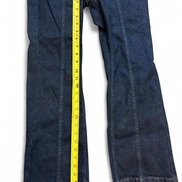 Pilcro Anthropologie Jeans 28 Dark Wash Flare Trouser Y2K 70s Style - Image 3