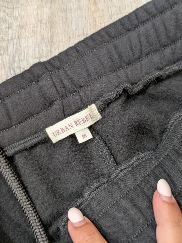 New! Urban Rebel Black Sweatpants Size M - Image 2