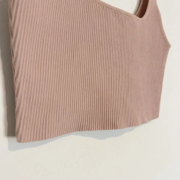 Glassons Square Neck Rib Tank Large Clean Girl Quiet Luxury Streetwear Basic Top - Image 3