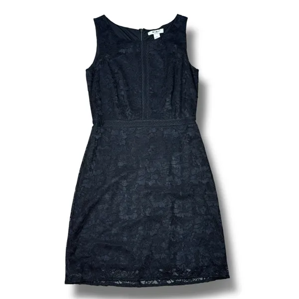 White House | Black Market Black Lace Sleeveless Sheath Dress Size 6 Party Cocktail Evening Gothic - Image 13