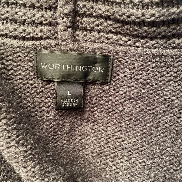 Worthington|| Grey cowl neck textured sweater - Image 4