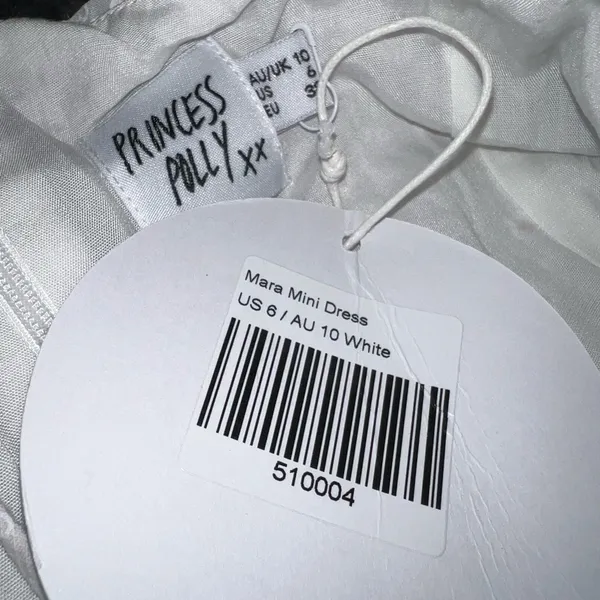 Princess Polly Mara Mini Dress in White Size 6 New with tag - Image 13